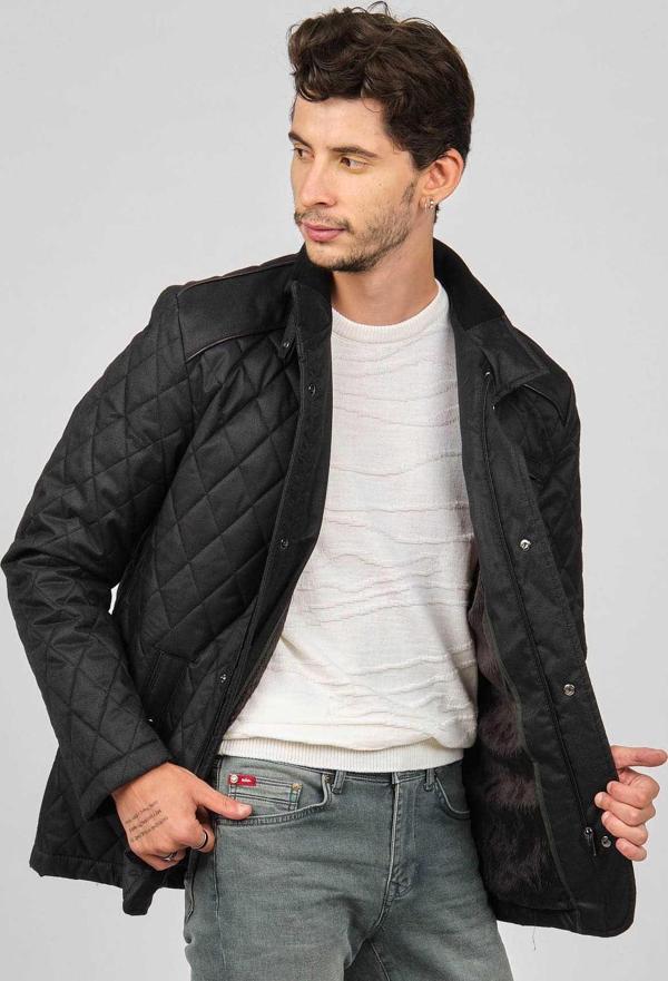 Daynax Erkek İçi Kürklü Kapitone Kaban 4926000 Siyah - Image 1