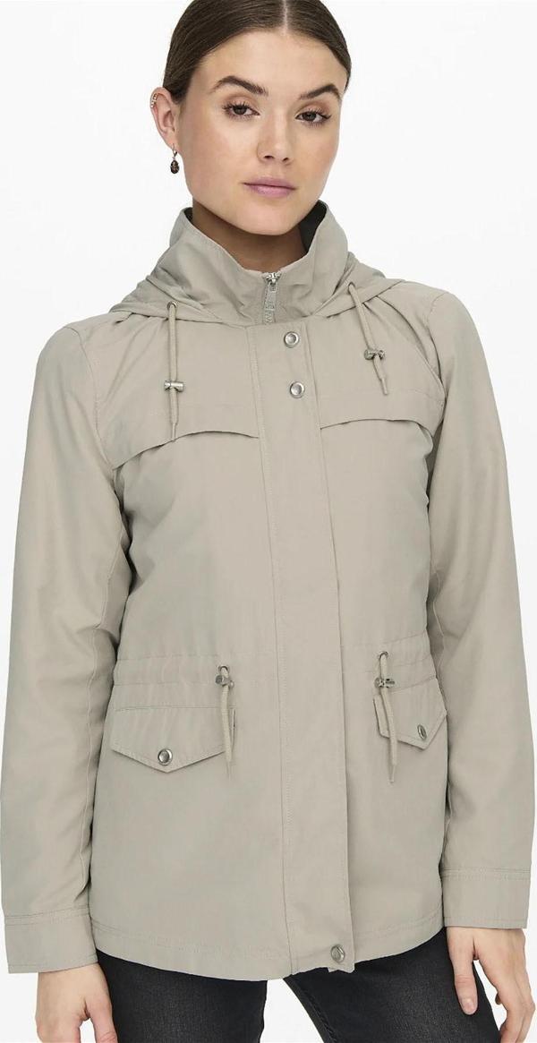 Only Kadın Onlnewstarlıne Kapüşonlu Mevsimlik Mont 15218612 Taş - Image 1