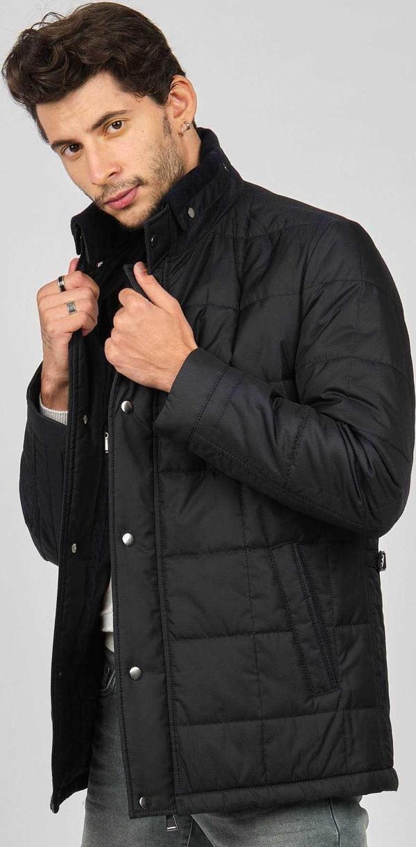 Daynax Erkek Kürk Detaylı Kaban 4927000 Lacivert - Image 1