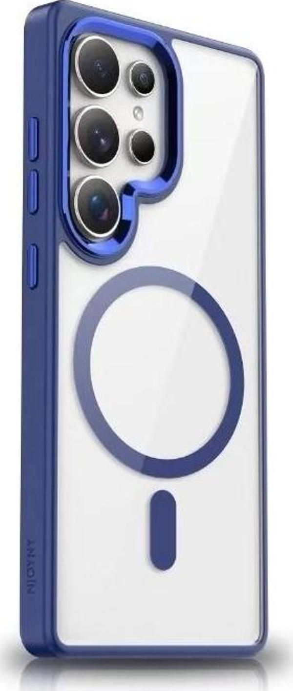 Galaxy S25 Ultra Kılıf Magsafe Şarj Özellikli Zore Krom Magsafe Silikon Kapak - Image 1