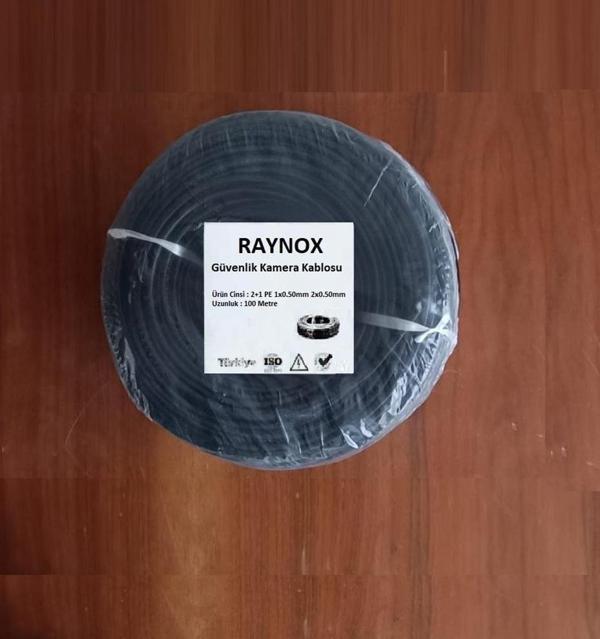Raynox 2+1 2x0.50mm Dış Ortam 100 Metre CCTV Güvenlik Kamera Kablosu - Image 1