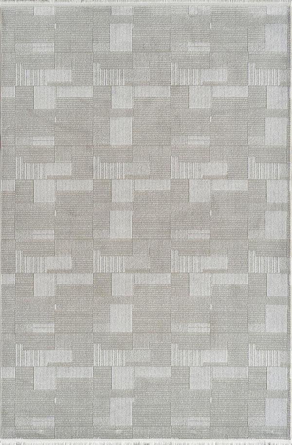 Royal Halı Arles FJ02B Vizon Akrilik Yumuşak Dokulu Modern Çizgili Halı - Image 1