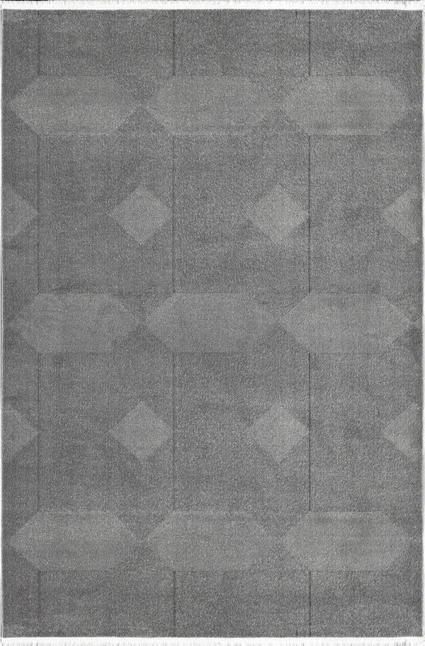 Royal Halı Arles FJ01B Antrasit Akrilik Yumuşak Dokulu Modern Çizgili Halı - Image 1