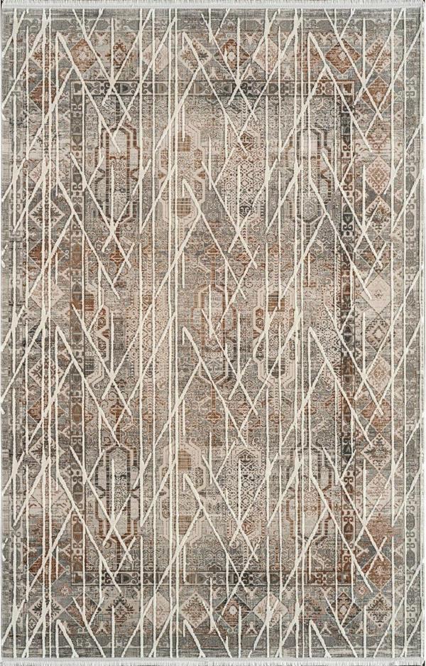 Royal Halı Marlow QJ01A Krem Gri Multi Akrilik Yumuşak Dokulu Klasik Modern Halı - Image 1