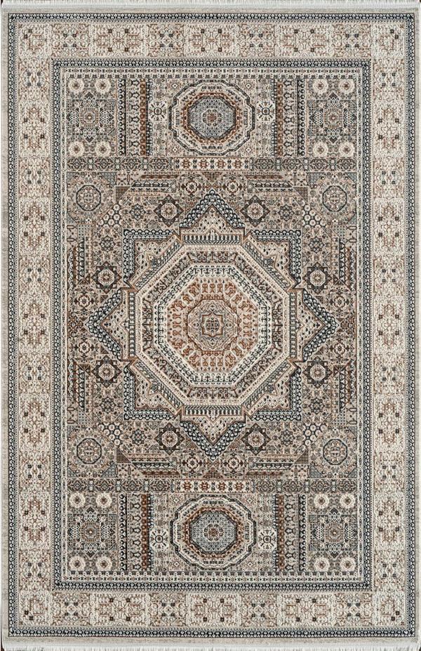 Royal Halı Marlow QJ02A Krem Lacivert Multi Akrilik Yumuşak Dokulu Klasik Vintage Halı - Image 1