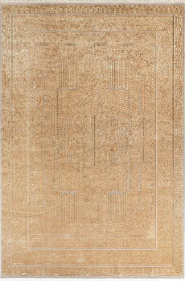Royal Halı Bearny TD01B Turuncu Krem Viskon Akrilik Yumuşak Dokulu Modern Halı - Image 1