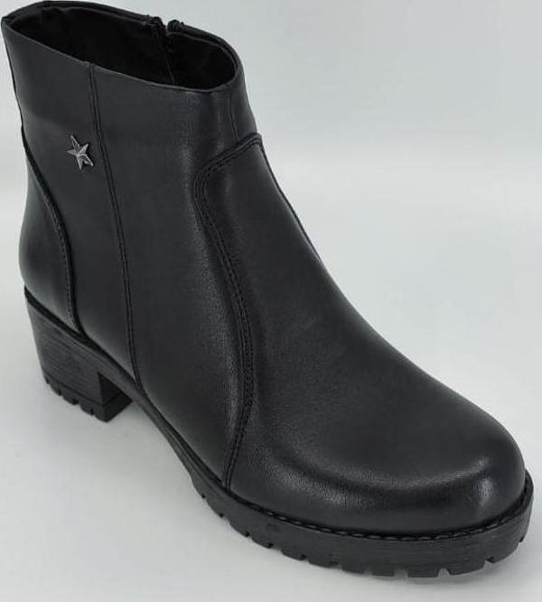 MODESA BAYAN DERI FERMUARLI BOT 36-40 Siyah - Image 1