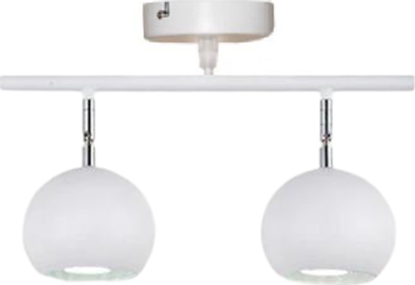 Rsylight Metal Modern Spor 2 Lİ Beyaz Mafsallı Led Spot Avize Günışığı Ampullü  - Image 1