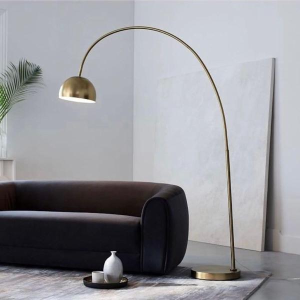 Retro Metal Dekoratif Eskitme Rustik Mafsallı C Kol Köşe Lambası Lambader Başlık Çap:40 cm - Image 1