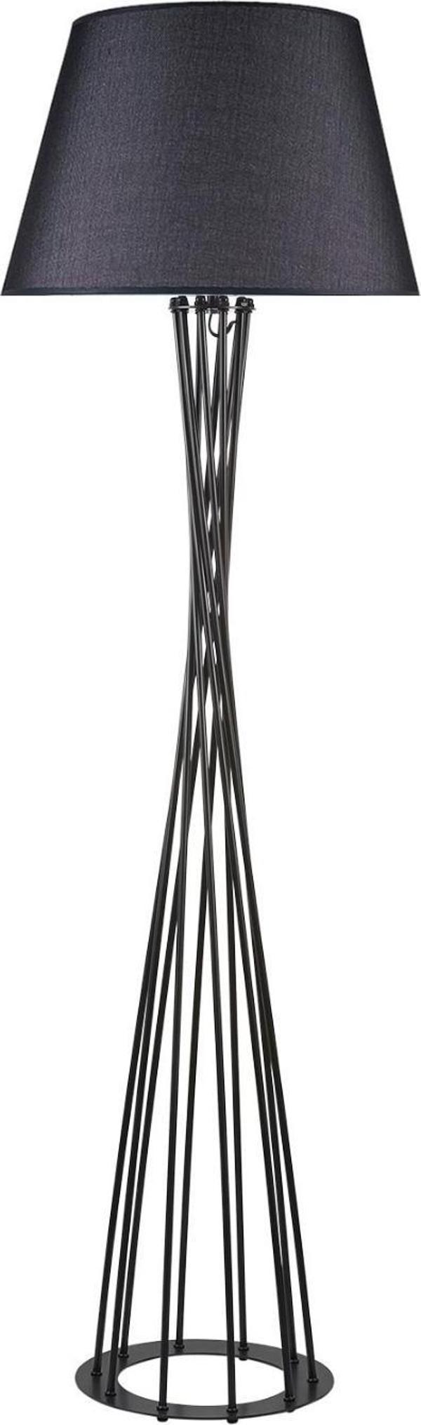 Retro Metal Dekoratif Siyah Köşe Lambası Lambader Başlık çap:45 cm - Image 1