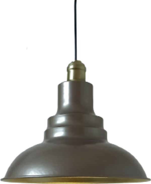 Dylight Retro Metal Sedefli Kahve Eskitme Duylu Dekoratif Rustik Metal Sarkıt Avize Çap:30 cm - Image 1