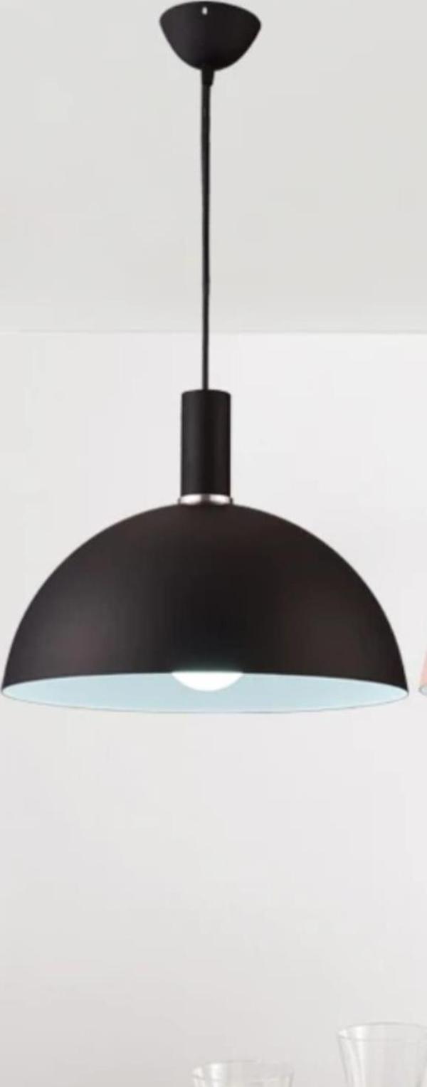 Dylight Retro Metal Siyah Dekoratif Rustik Kafe Mutfak Sarkıt Avize çap 30 cm - Image 1