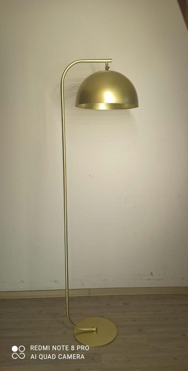 Rys Retro Metal Dekoratif Rustik Mafsallı Gold Rustik Köşe Lambası Başlık Çap:40 cm - Image 1