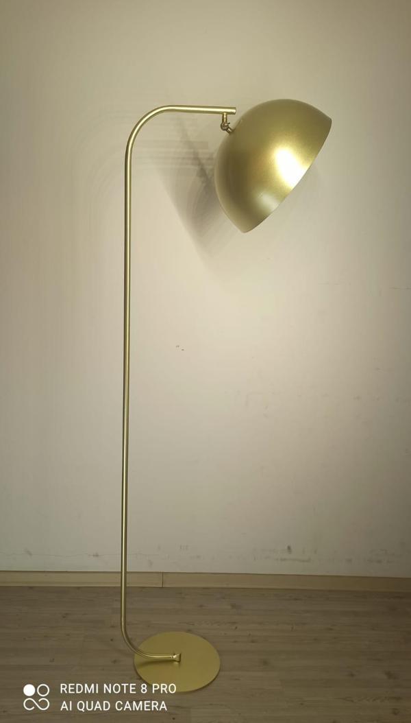 Rys Retro Metal Dekoratif Rustik Mafsallı Gold Rustik Köşe Lambası Başlık Çap:40 cm - Image 1