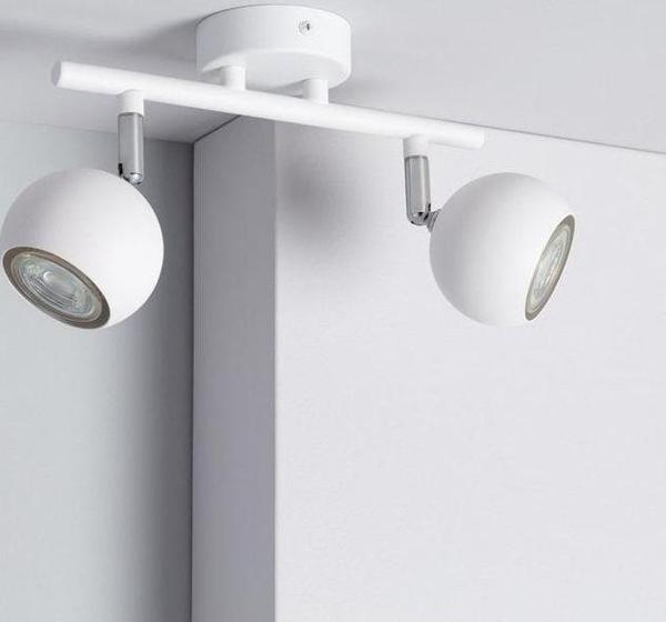 Rsylight Retro Metal Beyaz 2 Li 180 Derece Hareketli Led Spot Avize Günışığı Ampullü - Image 1