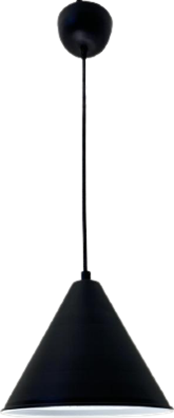 Dylight Retro Siyah Metal Dekoratif Tekli Kafe Mutfak Aydınlatma Avize Çap:23cm - Image 1