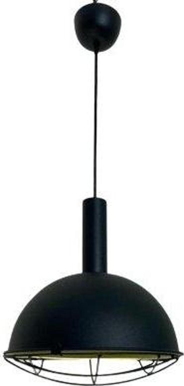 Rsylight Retro Metal Dekoratif Rustik Kafesli Siyah Tekli Sarkıt Avize Çap 30 cm - Image 1
