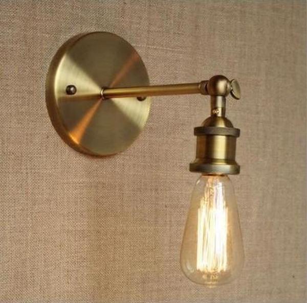 Retro Eskitme Mafsallı Sade Aplik Rustik Duvar Aplik  - Image 1