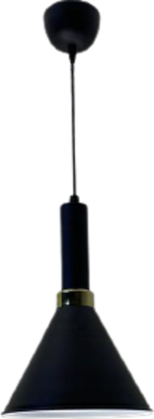 Rsylight Retro Siyah Metal Dekoratif Tekli Kafe Mutfak Aydınlatma Avize Çap:23cm - Image 1