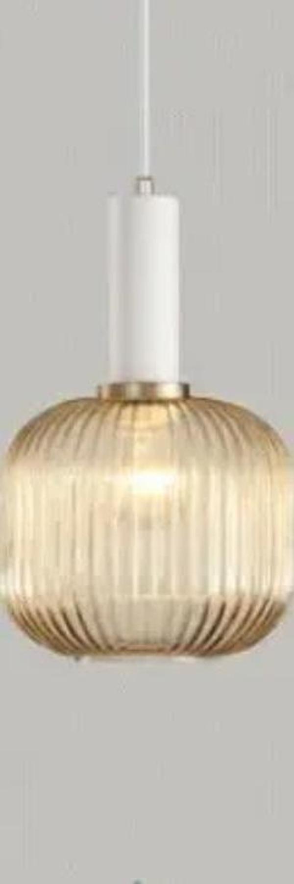 Rsylight Rustik Dekoratif Metal Modern Beyaz Opal Bal Camlı Tekli  Avize  - Image 1