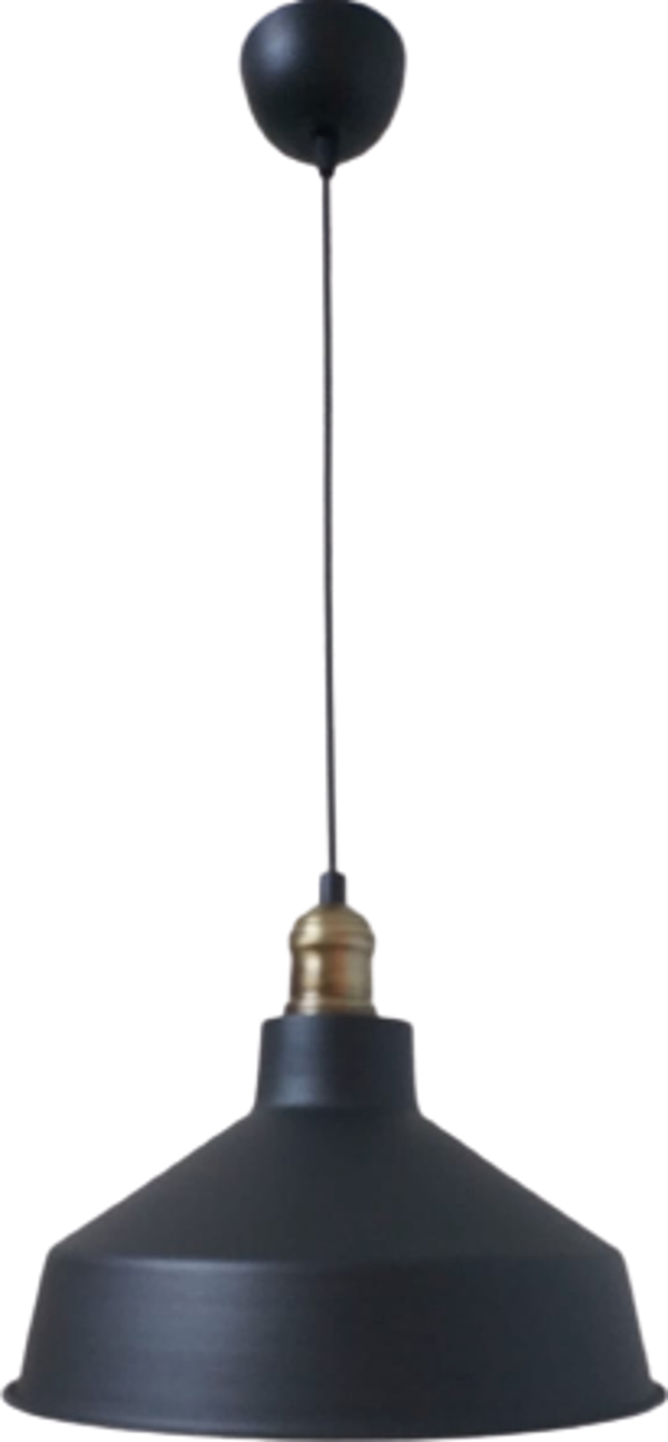 Retro Metal Siyah Dekoratif Eskitme Duylu Kafe Siyah İçi Siyah Mutfak Avize Çap:30 cm - Image 1