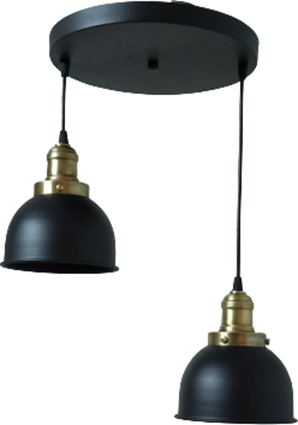 Rys Retro Metal 2 li Eskitme Duylu Dekoratif Rustik Sarkıt Avize Çap :30 cm - Image 1