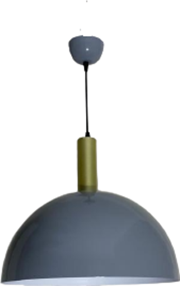 Dylight Retro Gri Metal Dekoratif Tekli Kafe Mutfak Aydınlatma Avize Çap:40 cm - Image 1