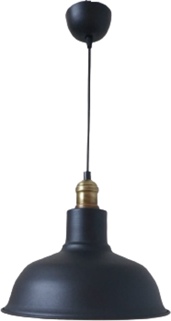 Rys Retro Metal Siyah Dekoratif Eskitme Duylu Kafe Siyah İçi Siyah Mutfak Avize Çap:30 cm - Image 1