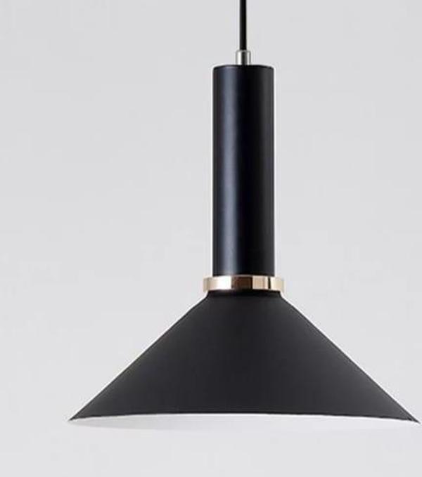 Rys Retro Metal Siyah Dekoratif Rustik Kafe Mutfak Sarkıt Avize çap 30 cm - Image 1