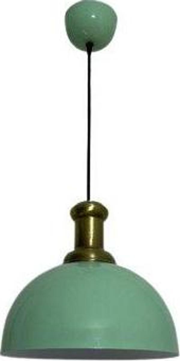 Dylight Retro Metal Dekoratif Yeşil Rustik Tekli Sarkıt Avize Çap 30 cm - Image 1