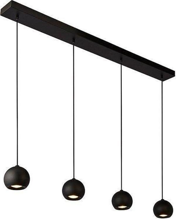 Rsylight Masa Üstü 4 Lü Led Avize Siyah Led Spot Bar Ve Tezgah Üstü Led Avize Panasonıc Günışığı Ampullü - Image 1
