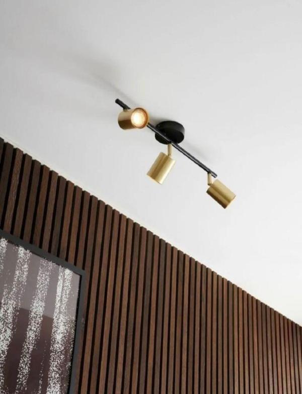 Rsylight Metal Modern 3 LÜ Eskitme Kaplama Mafsallı Led Spot Avize Beyaz Ampullü - Image 1