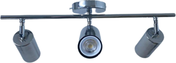 Rsylight Metal Modern 3 Lü Krom Kaplama Led Spot Avize Beyaz Ampullü - Image 1