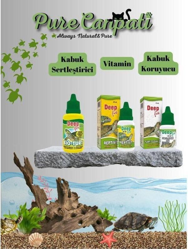 PureCanpati Kaplumbağa Bakım Seti(Vitamin,kabuk Sert.leştirici ve Su Düzenleyici) - Image 1