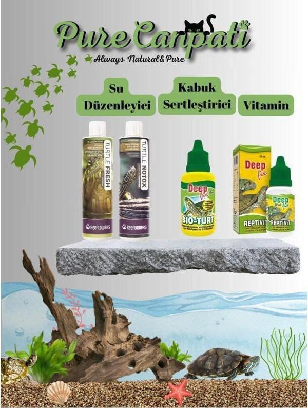 PureCanpati Kaplumbağa Su Düzenleyici ve Bakım Seti - Image 1
