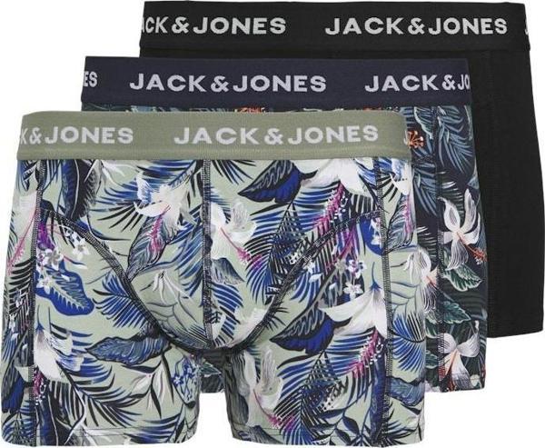 Jack&Jones Brady Flower 3 Lü Paket Erkek Boxer 12268495 - Image 1