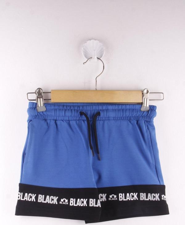 Toontoy Erkek Çocuk Black Baskılı Garnili Şort - Image 1