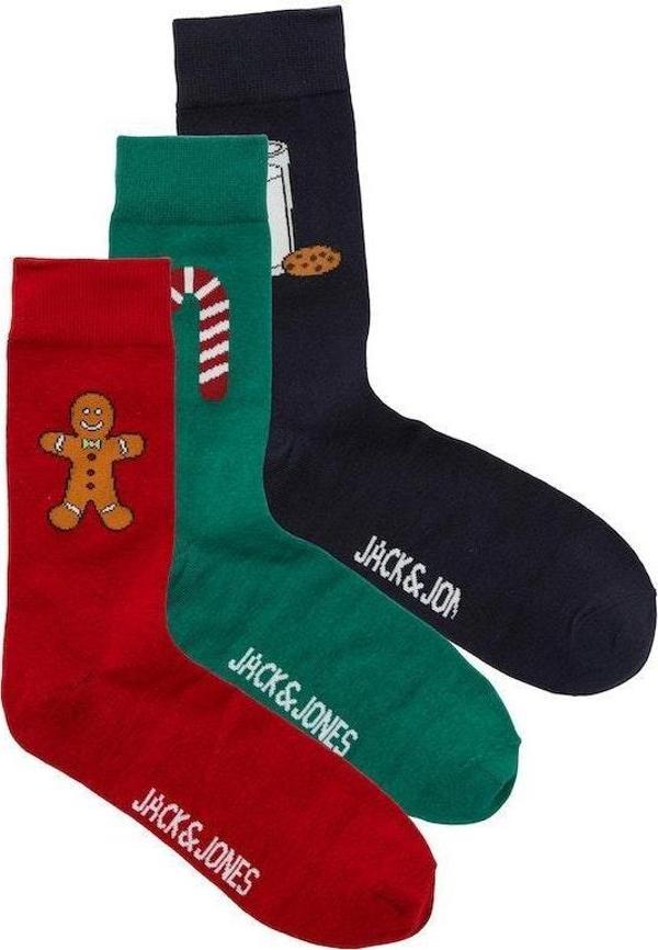 Jack&Jones Xmas Comfort Food 3 Lü Paket Erkek Çorap 12246164 - Image 1