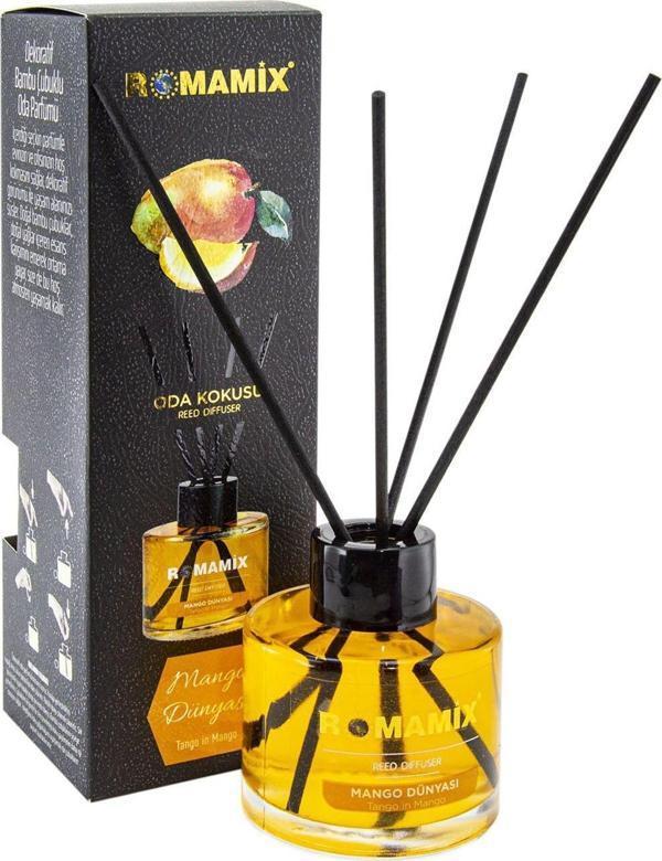 Romamix Mango Dünyası Dekoratif Bambu Çubuklu Oda Kokusu & Oda Parfümü 100 Ml - Image 1