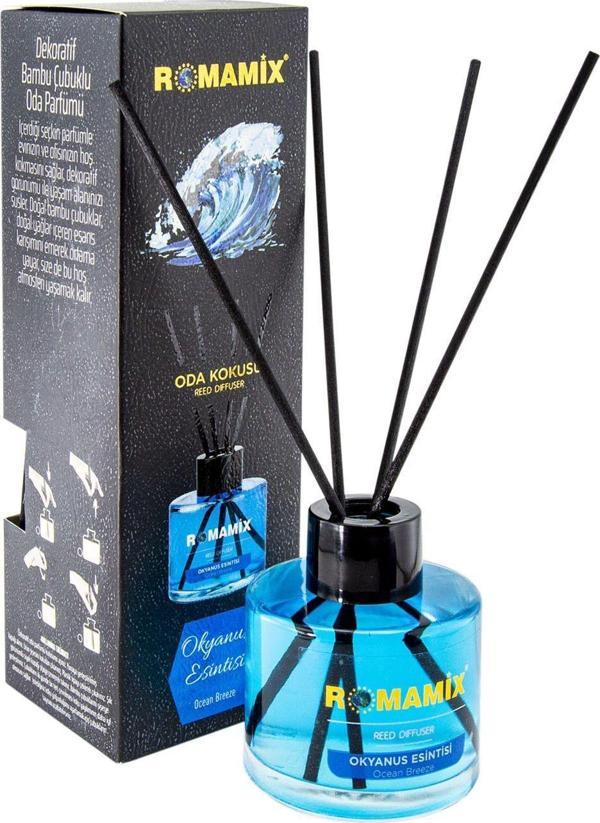Romamix Okyanus Esintisi Dekoratif Bambu Çubuklu Oda Kokusu & Oda Parfümü 100 Ml - Image 1