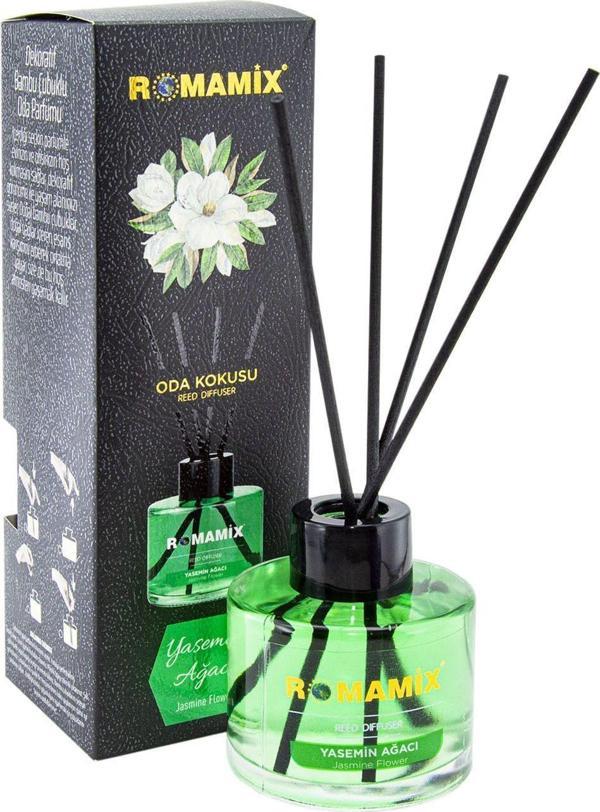 Romamix Yasemin Ağacı Dekoratif Bambu Çubuklu Oda Kokusu & Oda Parfümü 100 Ml - Image 1