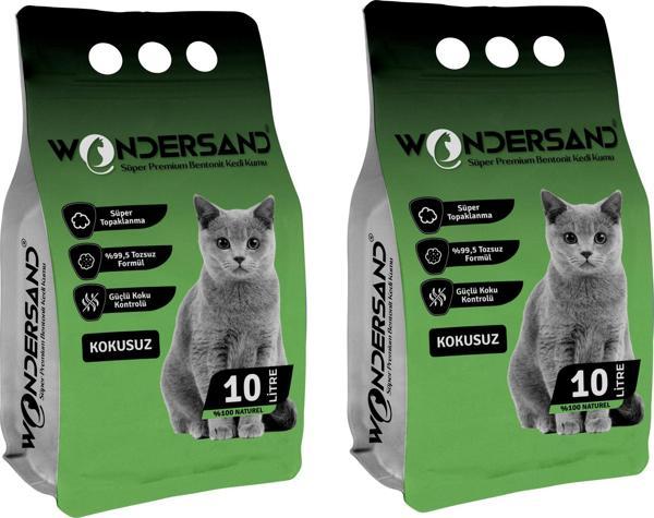 Wondersand Kokusuz Kedi Kumu 10 LT X 2 ADET - Image 1