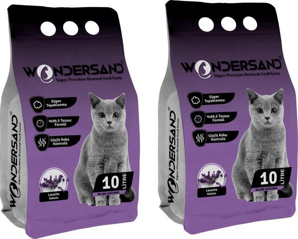 Wondersand Lavanta Kokulu Kedi Kumu 10 Lt X 2 Adet - Image 1