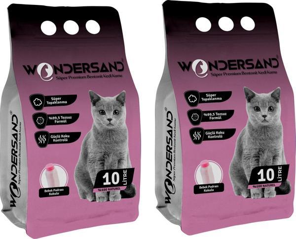 Wondersand Pudra Kokulu Kedi Kumu 10 LT X 2 Adet - Image 1