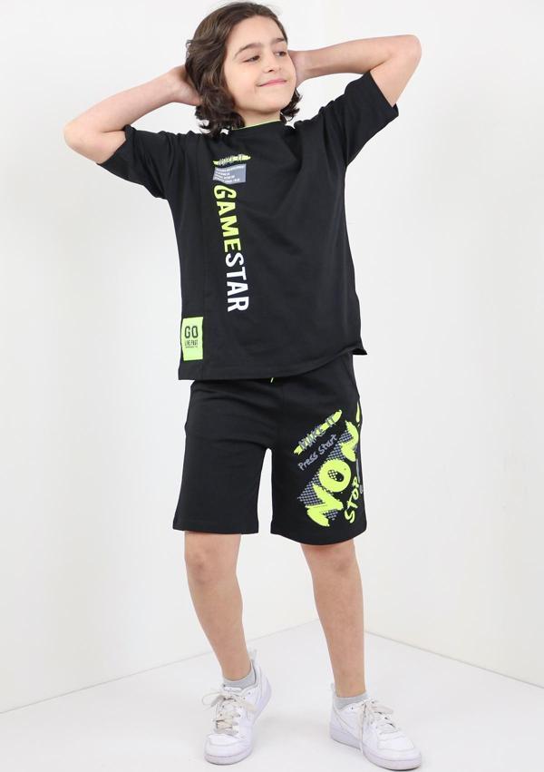 Toontoy Erkek Çocuk Baskılı Şortlu Takım - Image 1