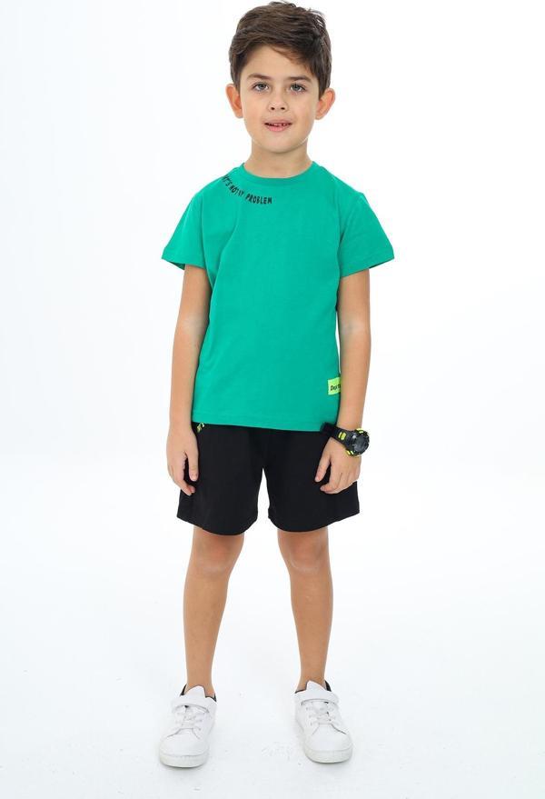 Toontoy Erkek Çocuk  Yakası Baskılı Şortlu Takım - Image 1