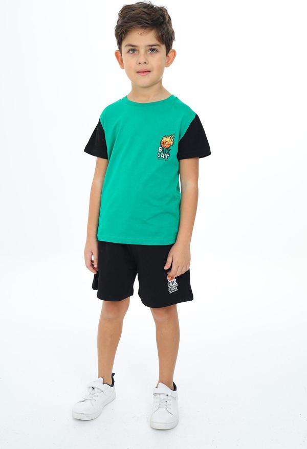 Toontoy Erkek Çocuk Baskılı Şortlu Takım - Image 1