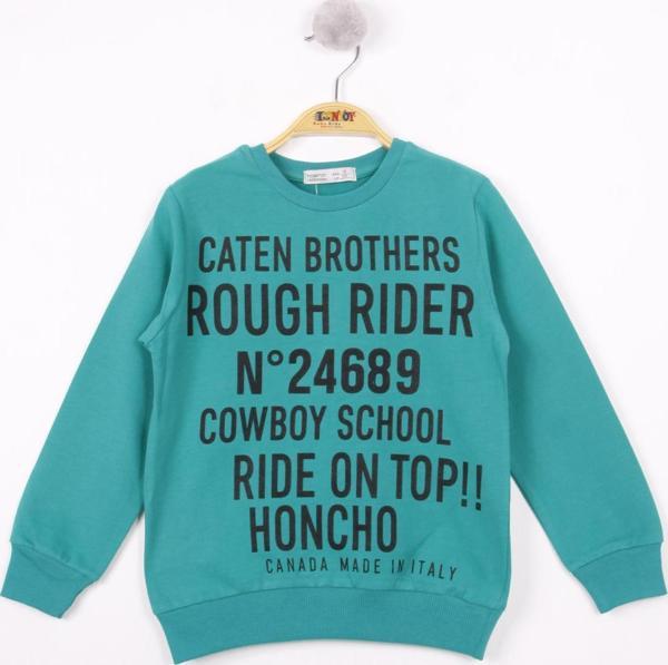 Toontoy Erkek Çocuk Yazı Baskılı Sweatshirt - Image 1