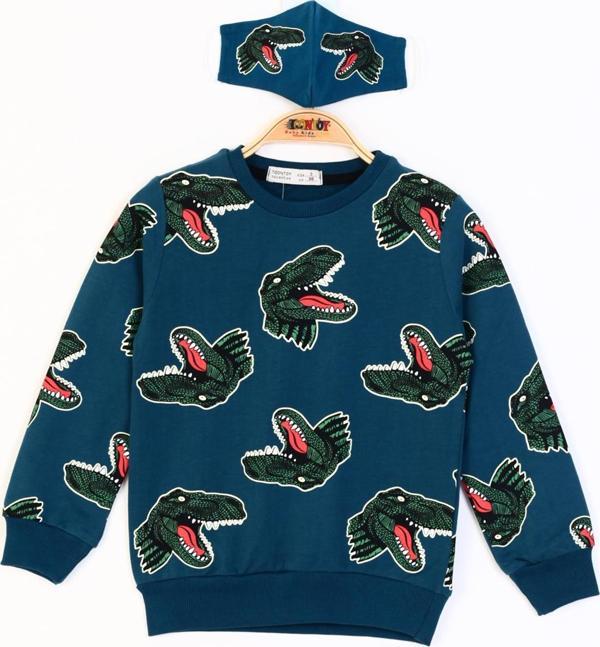 Toontoy Erkek Çocuk Dinazor Baskılı Sweatshirt - Image 1