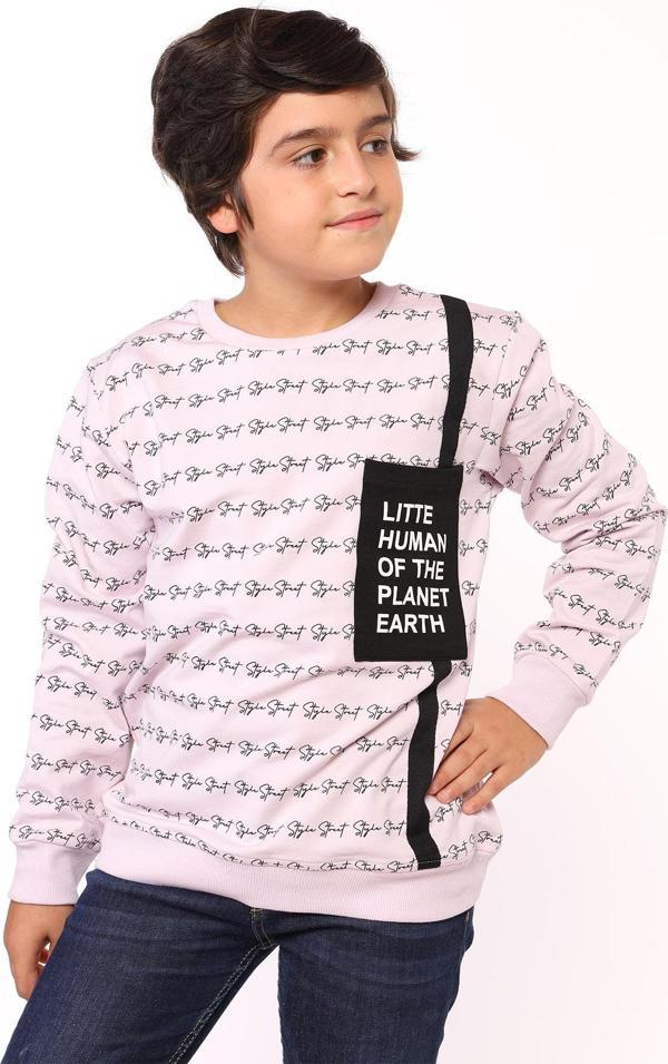 Toontoy Erkek Çocuk Cep Detaylı Baskılı Sweatshirt - Image 1